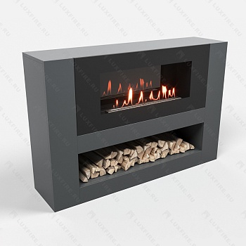 Тумба LUXFIRE с биокамином "Лукоморье" 1200 (графит)