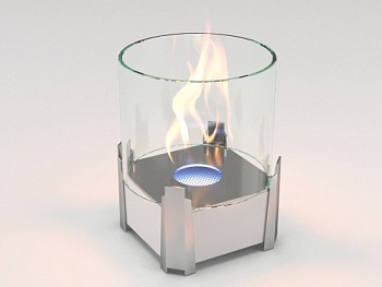 Настольный биокамин Lux Fire "Рондо" S Белый