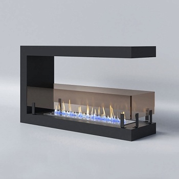 Биокамин "Русский огонь" Честер Торцевой 700 с защитным стеклом