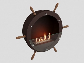 Настенный биокамин Lux Fire "Капитан 500 Н" XS (черный)