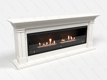 Биокамин Lux Fire с порталом Ромео 60, белый