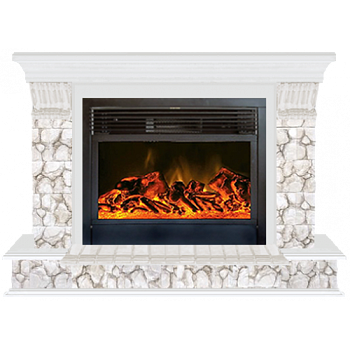 Панорама Карелия 28 (белый)+Newflame