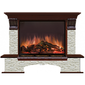 Бостон Грот однотонный (красное дерево)+Arte 33