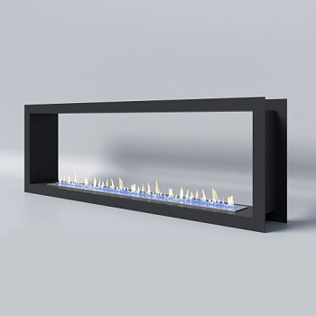 Биокамин "Русский огонь" Честер Сквозной 1500 встраиваемый