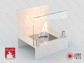 Настольный биокамин Lux Fire "Афиша" S (белый)