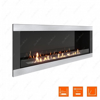 Биокамин SteelHeat ONE-H 1400 стекло + стемалит