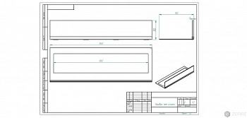 Стекло декоративное для биокамина серии Standart 600 для встраивания в портал