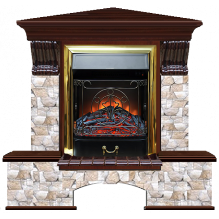 Бостон К Арбат угловой (красное дерево)+Majestic Brass