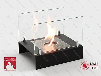 Настольный биокамин Lux Fire "Арлекино" М (черный)