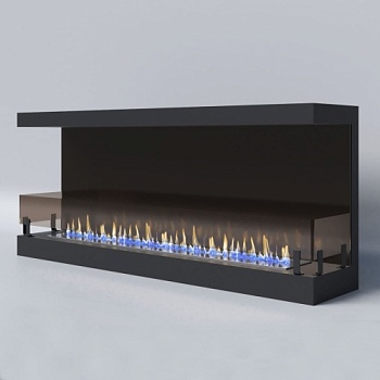 Биокамин "Русский огонь" Честер Фронт 1500 с защитным стеклом